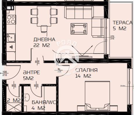 Роял имоти продава Двустаен нов апартамент /Паркомясто/, Кършияка, Пловдив - 0