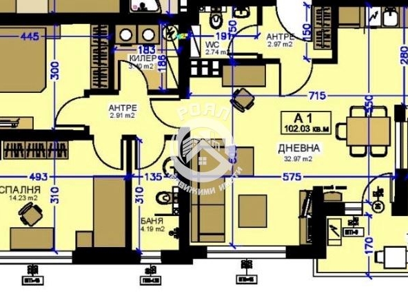 Роял имоти продава тристаен апартамент, с АКТ 16, кв.Прослав, Пловдив - 0