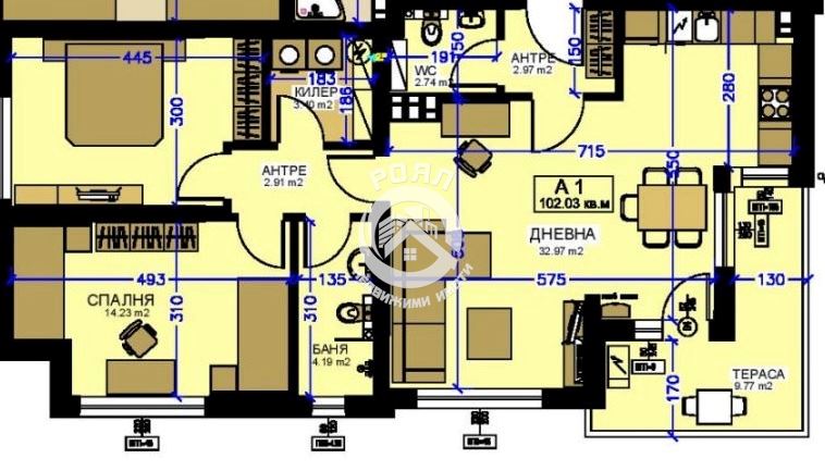 Роял имоти продава тристаен апартамент, с АКТ 16, кв.Прослав, Пловдив - 0