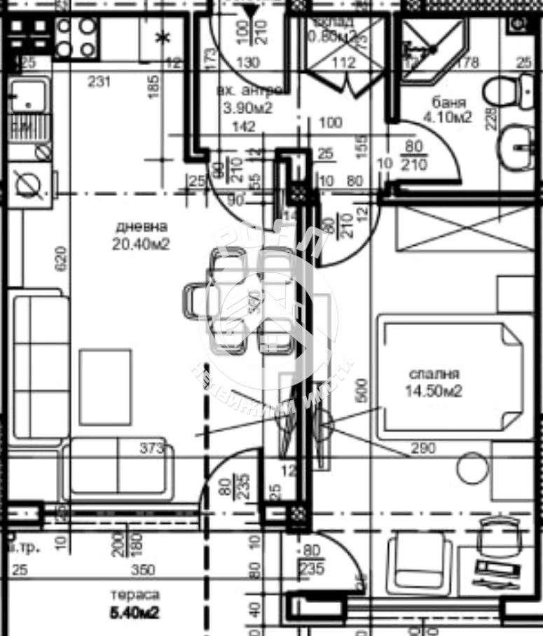 Роял Имоти продава двустаен апартамент с паркомясто в кв.Южен - 0