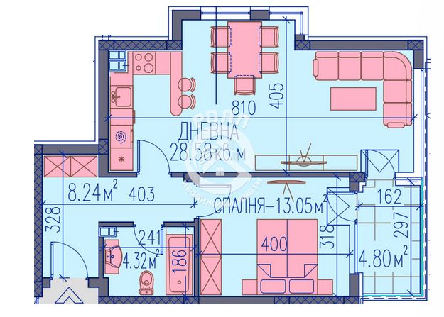 Рял имоти продава двустаен нов апартамент, Каменица 2, Пловдив - 0