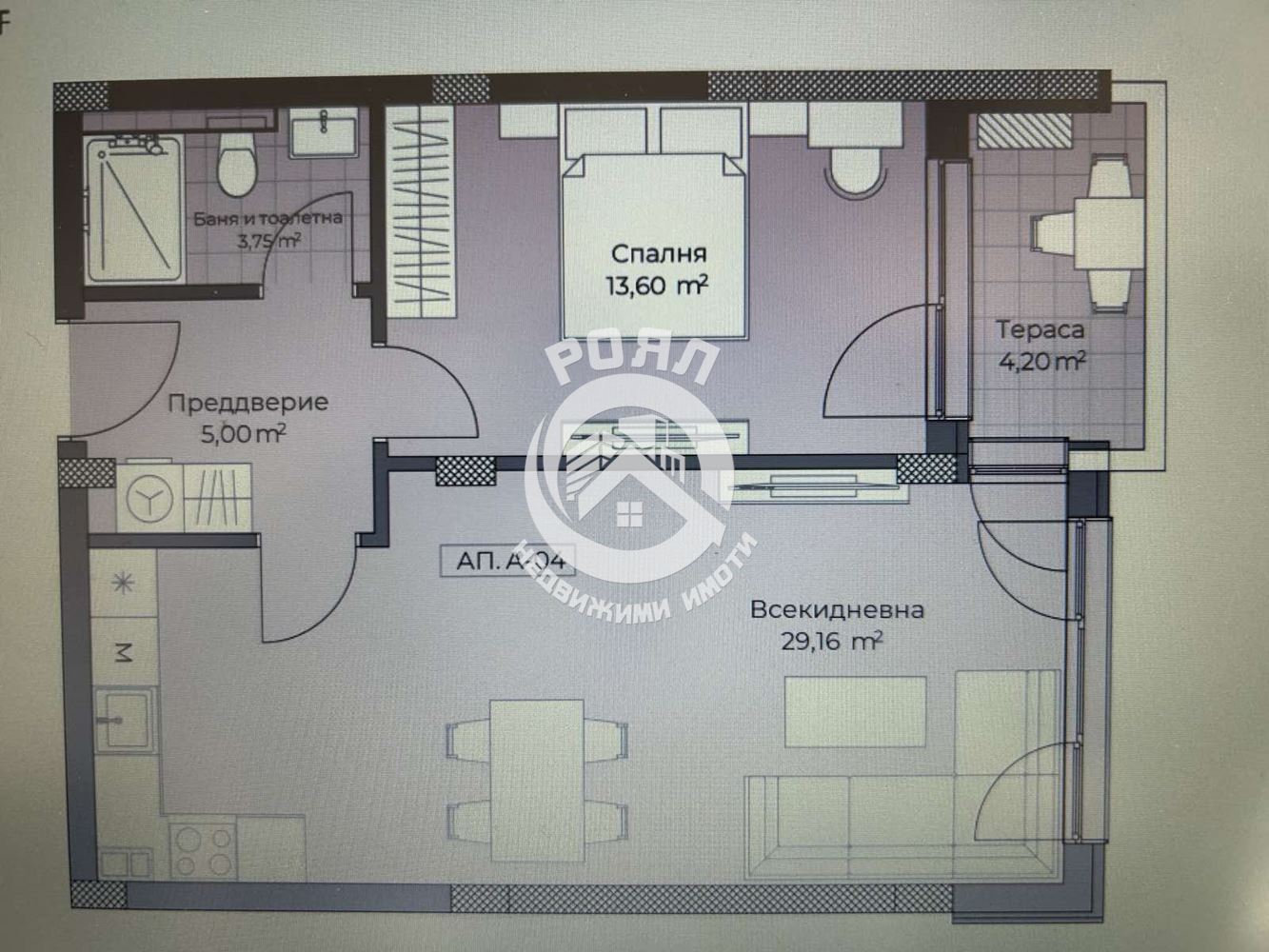Роял Имоти продава двустаен апартамент в гр.Пловдив,кв.Остромила - 0