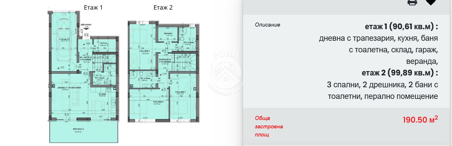 Роял имоти продава редова къща с гараж ,2бр паркоместа ,собствен двор и веранда с.Марково ,Пловдив - 0