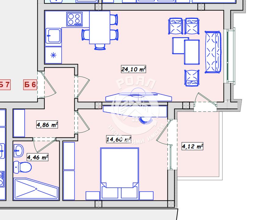 Роял имоти продава двустаен апартамент в луксозна сграда до кафе "Авеню", гр. Хасково - 0