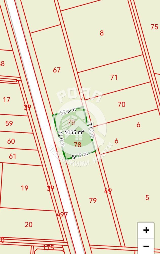 Роял Имоти предлага ЕКСКЛУЗИВНО за продажба парцел в село Костиево - 0