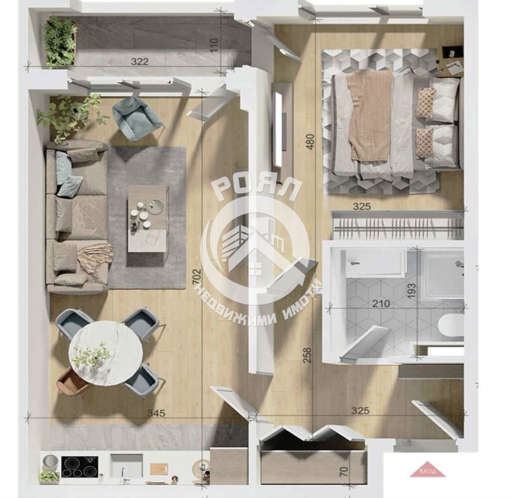 Роял имоти продава двустаен апартамент, Тракия, Пловдив - 0