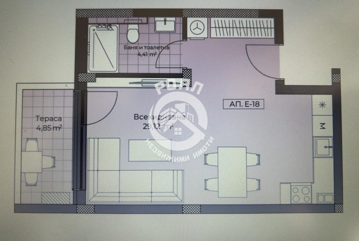 Роял Имоти продава едностаен апартамент в гр.Пловдив,кв.Остромила - 0