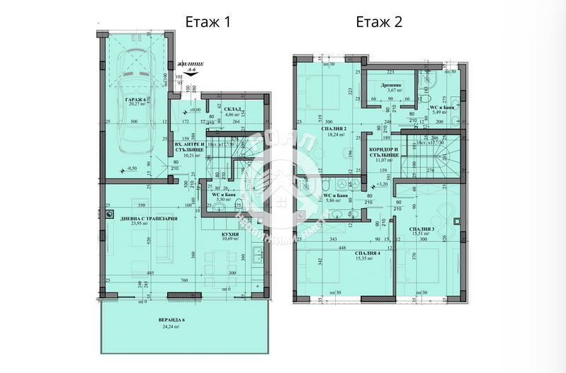 Роял имоти продава редова къща с гараж ,2бр паркоместа ,собствен двор и веранда с.Марково ,Пловдив - 0