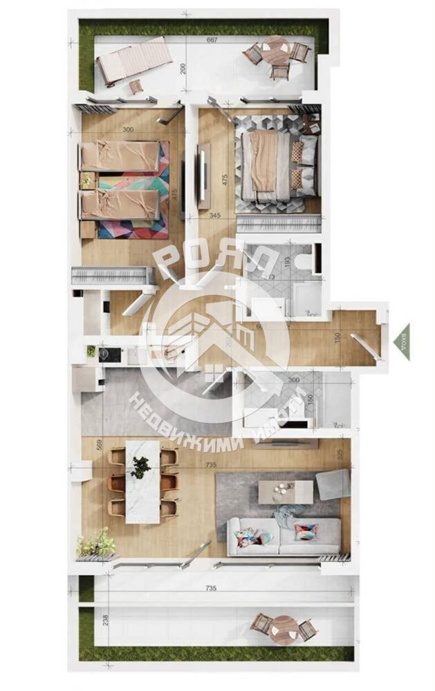 Роял имоти продава тристаен апартамент, Тракия, Пловдив - 0