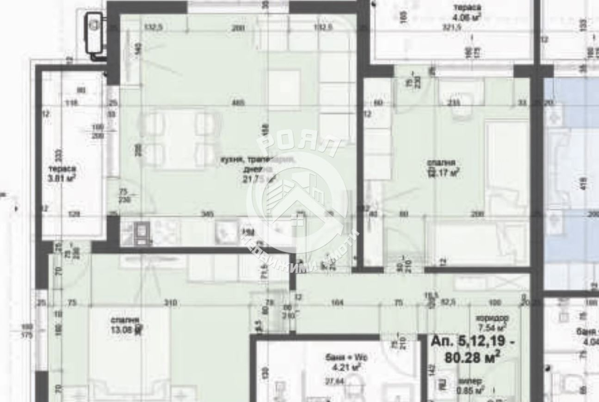 Роял Имоти продава тристаен апартамент в гр.Пловдив,кв.Кършияка - 0