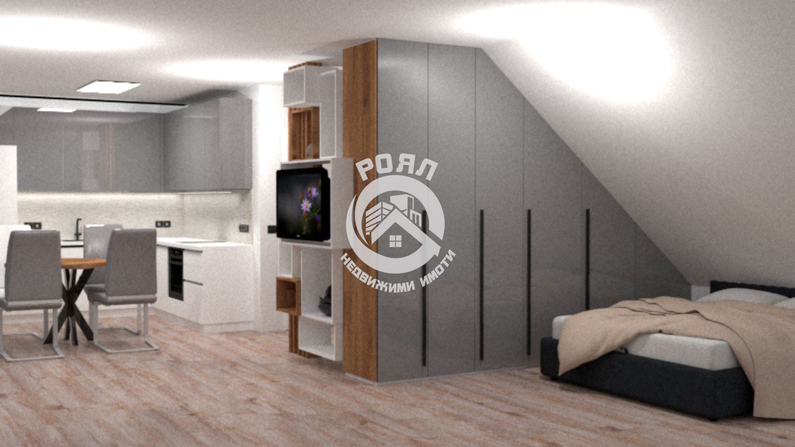 Роял имоти продава едностаен апартамент с готов дизайнерски проект,Кършияка,Пловдив - 0