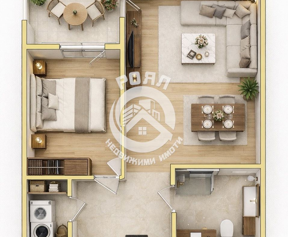 Роял Имоти продава двустаен апартамент в кв.Кючук Пяриж,гр.Пловдив - 0