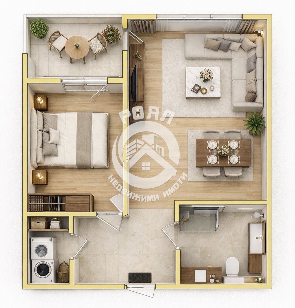 Роял Имоти продава двустаен апартамент в кв.Кючук Пяриж,гр.Пловдив - 0