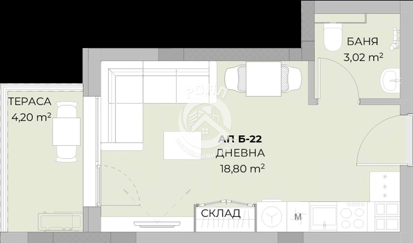 Роял Имоти продава едностаен апартамент в кв.Остромила,гр.Пловдив - 0