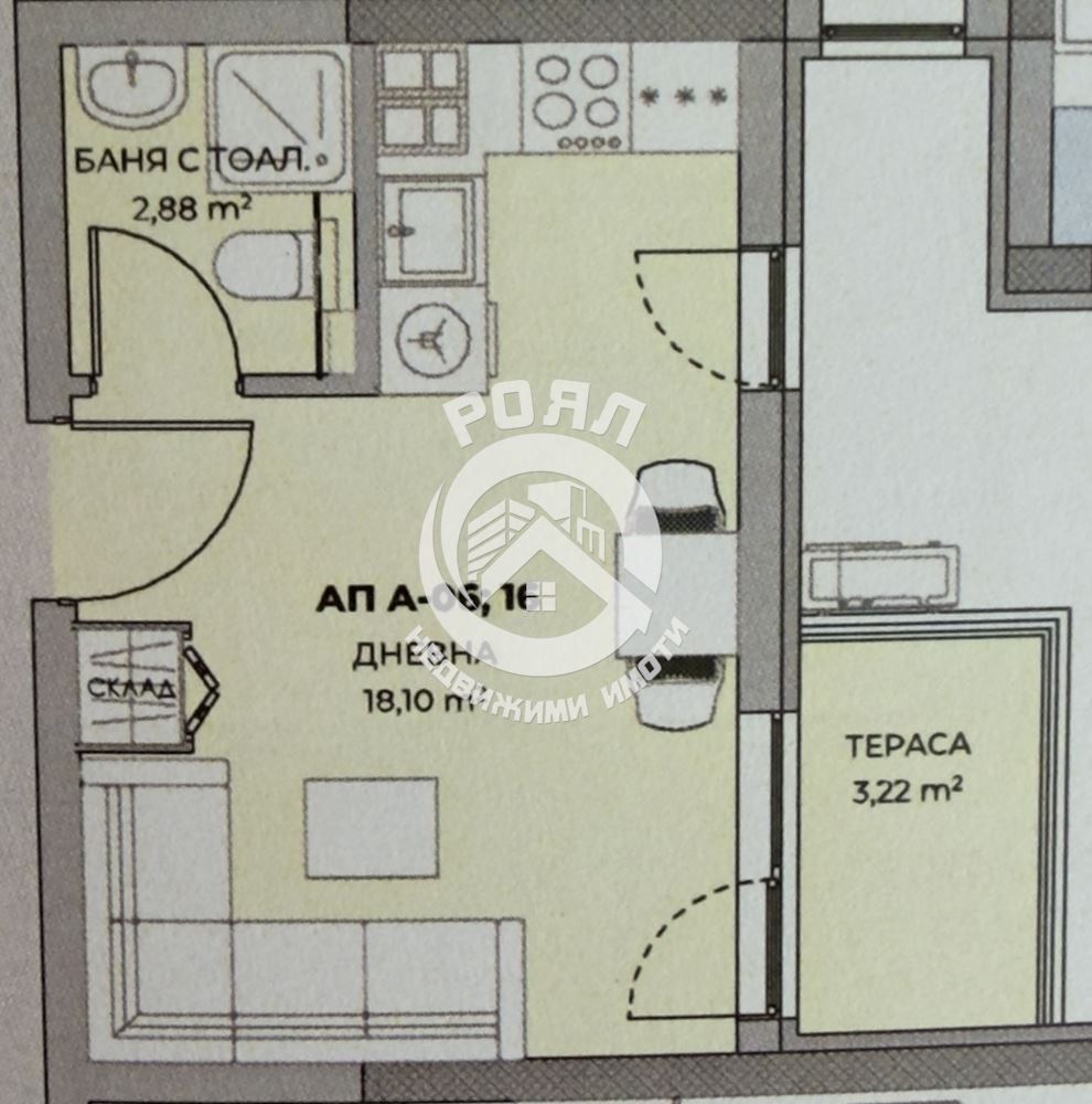 Роял Имоти продава едностаен апартамент в кв.Остромила,гр.Пловдив - 0