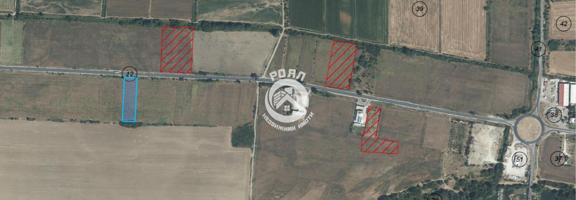 Роял имоти продава земеделска земя находяща се в с. Костиево, общ. Марица, преди 9ти километър - 0